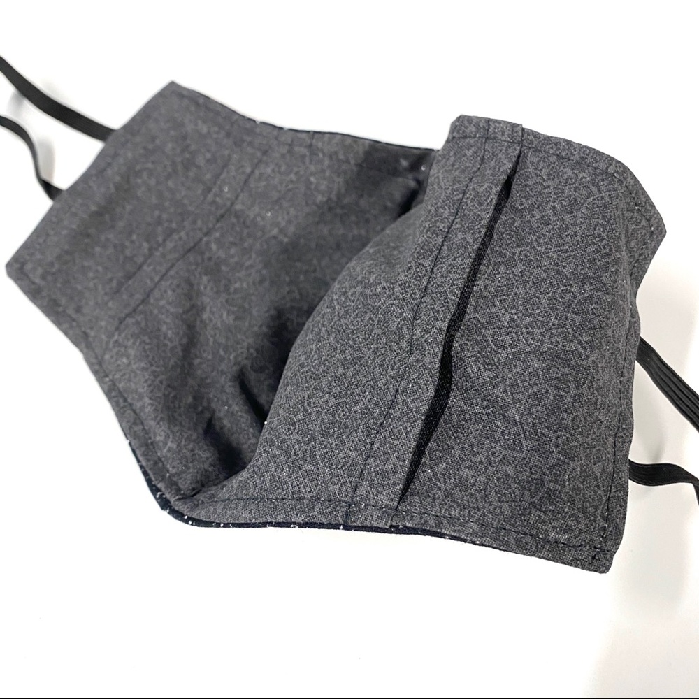 Black with Silver Sparkles Glitter Face Mask - Picture 5 of 5